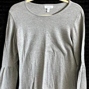 Calvin Klein Silver Long Sleeve Sweater